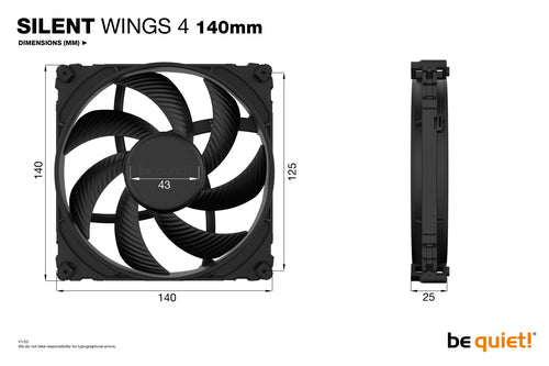 be quiet! SILENT WINGS 4 | 140mm Computer case Fan 14 cm Black 1 pc(s)