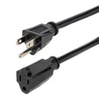 StarTech.com 15ft (4.5m) Heavy Duty Extension Cord, NEMA 5-15R to NEMA 5-15P Black Extension Cord, 15A 125V, 14AWG, Heavy Gauge Extension Power Cable, NEMA 5-15R to NEMA 5-15P AC Power Cord