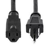 StarTech.com 15ft (4.5m) Heavy Duty Extension Cord, NEMA 5-15R to NEMA 5-15P Black Extension Cord, 15A 125V, 14AWG, Heavy Gauge Extension Power Cable, NEMA 5-15R to NEMA 5-15P AC Power Cord