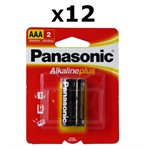 PANASONIC BATTERY AAA X 2 ALKALINE PLUS - PACK 12
