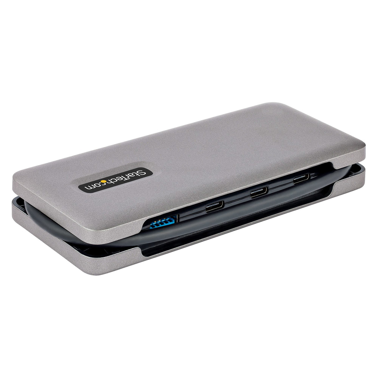 StarTech.com 4-Port USB-C Hub - 1x USB-A & 3x USB-C Ports - USB 3.2 Gen 2 (10Gbps) - Bus Powered - USB Type C Hub w/ 12.6in/32cm Wrap-Around Cable - Portable USB-C to USB-A Hub