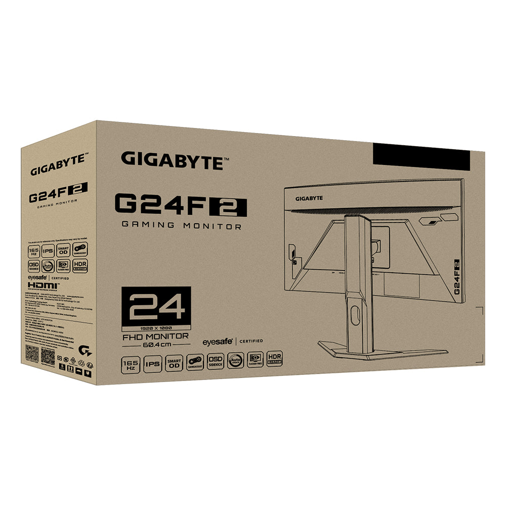 GIGABYTE G24F 2 computer monitor 60.5 cm (23.8") 1920 x 1080 pixels Full HD LED Black