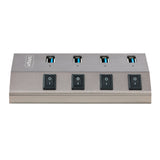 StarTech.com 4 Port Self-Powered USB C Hub with Individual On/Off Switches, USB 3.0 (5Gbps) Expansion Hub with Power Supply, Desktop Laptop USB-C to USB-A Splitter