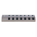 StarTech.com 7 Port Self-Powered USB C Hub with Individual On/Off Switches, USB 3.0 (5Gbps) Expansion Hub with Power Supply, Desktop Laptop USB-C to USB-A Splitter