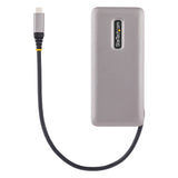 StarTech.com 4-Port USB-C Hub, 4x USB-C Ports, USB 3.2 Gen 2 (10Gbps) - Portable USB C Hub with 100W Power Delivery Pass-Through - USB Type C Hub w/ 12.6in/32cm Wrap-Around Cable