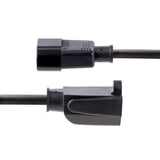 StarTech.com 3ft (1m) Power Extension Cord, IEC 320 C14 to NEMA 5-15R, 10A 125V, 18AWG, Black Computer Power Extension Cord, AC Outlet Extension Cable for Power Supplies/ PDUs / Network Equipment