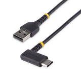 StarTech.com 6.6ft (2m) USB-A to USB-C Fast Charging Cable, Rugged, Right-Angled, Charge & Sync, 3A, USB 2.0, TPE Jacket and Aramid Fiber - USB Charging Cord
