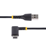 StarTech.com 6.6ft (2m) USB-A to USB-C Fast Charging Cable, Rugged, Right-Angled, Charge & Sync, 3A, USB 2.0, TPE Jacket and Aramid Fiber - USB Charging Cord