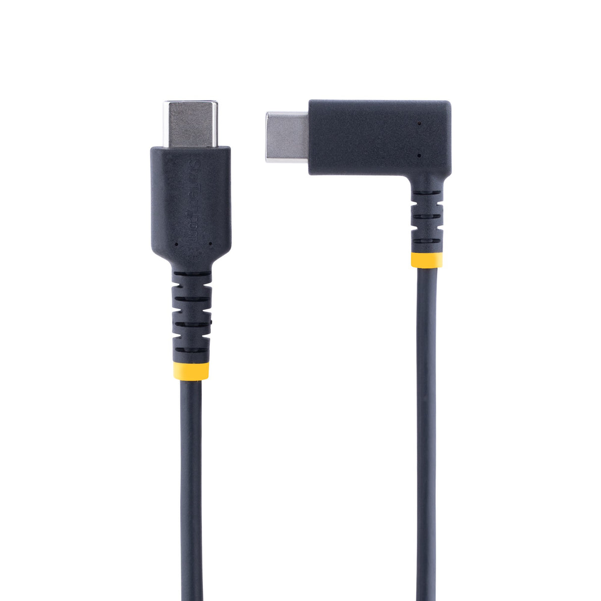 StarTech.com 6in (15cm) USB-C Fast Charging Cable, Rugged, Right-Angled, Charge & Sync, 60W (3A) PD, USB 2.0, TPE Jacket and Aramid Fiber - USB C Charging Cord