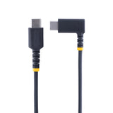 StarTech.com 6in (15cm) USB-C Fast Charging Cable, Rugged, Right-Angled, Charge & Sync, 60W (3A) PD, USB 2.0, TPE Jacket and Aramid Fiber - USB C Charging Cord