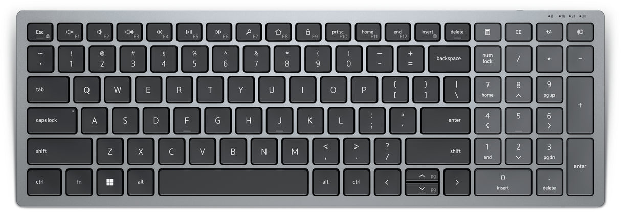 DELL KB740 keyboard Office RF Wireless + Bluetooth Canadian Grey, Black