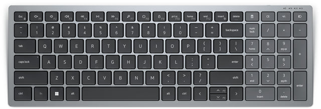 DELL KB740 keyboard Office RF Wireless + Bluetooth Canadian Grey, Black