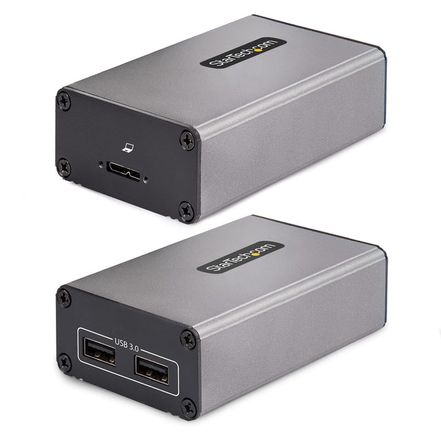 StarTech.com 2-Port USB 3.0 Extender over OM3 Multimode Fiber - LC/LC - 2x 5Gbps USB-A Hub - 350m (1150ft) Range - Durable USB Fiber Optic Extender - Optical USB Extender - TAA