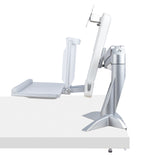StarTech.com Sit-Stand Monitor Arm with Keyboard/Mouse Tray - Adjustable Desk Mount Sit-Stand Workstation Arm for Single 27" VESA Display - Ergonomic Articulating Standing Desk Converter - TAA