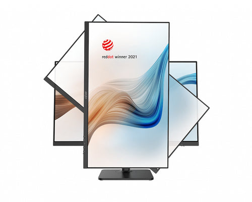 MSI Modern MD272QP 27 Inch Monitor with Adjustable Stand, WQHD (2560 x 1440), 75Hz, IPS, 5ms, HDMI, DisplayPort, USB Type-C, Built-in USB Hub, Built-in Speakers, Anti-Glare, Anti-Flicker, Less Blue light, TÜV Certified, VESA, Kensington, Black