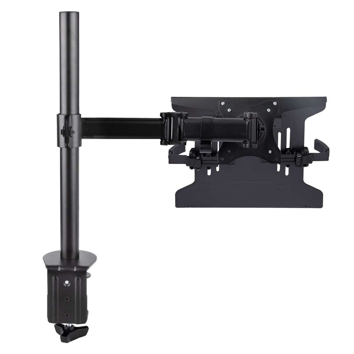 StarTech.com Laptop Desk Mount - Monitor and Laptop Mount - Displays up to 34" (17.6lb/8kg) & Laptops (4.5kg/9.9lb) - Articulating VESA Laptop Tray Arm - Clamp / Grommet Mount