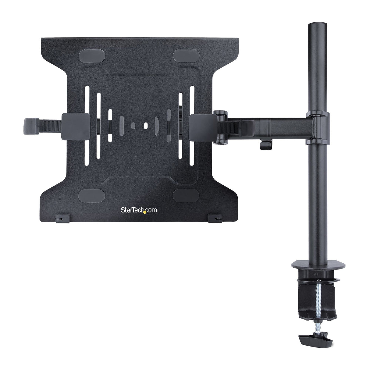 StarTech.com Laptop Desk Mount - Monitor and Laptop Mount - Displays up to 34" (17.6lb/8kg) & Laptops (4.5kg/9.9lb) - Articulating VESA Laptop Tray Arm - Clamp / Grommet Mount