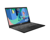 MSI Modern 15 B13M-447US Intel® Core™ i7 i7-1355U Laptop 39.6 cm (15.6") Full HD 16 GB DDR4-SDRAM 1 TB SSD Wi-Fi 6 (802.11ax) Windows 11 Home Black
