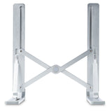 StarTech.com Foldable Laptop Riser Stand, Portable Height Adjustable Ergonomic Laptop Stand, Ventilated Aluminum Frame Supports 22lb (10Kg), Tilt/Raised/Angled Laptop/Tablet Stand, Collapsible Design