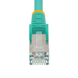 StarTech.com 35ft CAT6a Ethernet Cable - Aqua - Low Smoke Zero Halogen (LSZH) - 10GbE 500MHz 100W PoE++ Snagless RJ-45 w/Strain Reliefs S/FTP Network Patch Cord
