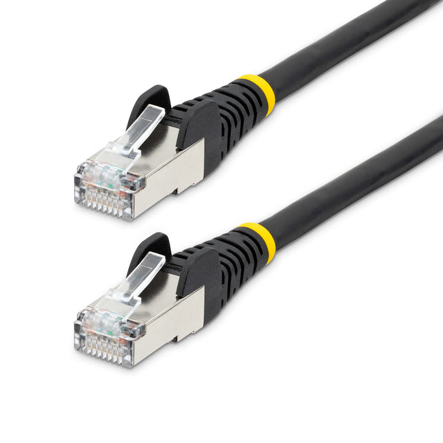 StarTech.com 9ft CAT6a Ethernet Cable - Black - Low Smoke Zero Halogen (LSZH) - 10GbE 500MHz 100W PoE++ Snagless RJ-45 w/Strain Reliefs S/FTP Network Patch Cord