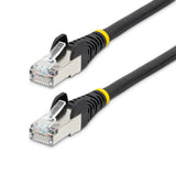 StarTech.com 20ft CAT6a Ethernet Cable - Black - Low Smoke Zero Halogen (LSZH) - 10GbE 500MHz 100W PoE++ Snagless RJ-45 w/Strain Reliefs S/FTP Network Patch Cord