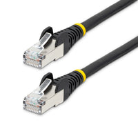 StarTech.com 3ft CAT6a Ethernet Cable - Black - Low Smoke Zero Halogen (LSZH) - 10GbE 500MHz 100W PoE++ Snagless RJ-45 w/Strain Reliefs S/FTP Network Patch Cord