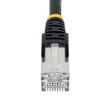 StarTech.com 8ft CAT6a Ethernet Cable - Black - Low Smoke Zero Halogen (LSZH) - 10GbE 500MHz 100W PoE++ Snagless RJ-45 w/Strain Reliefs S/FTP Network Patch Cord