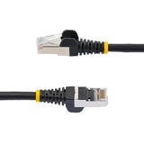 StarTech.com 15ft CAT6a Ethernet Cable - Black - Low Smoke Zero Halogen (LSZH) - 10GbE 500MHz 100W PoE++ Snagless RJ-45 w/Strain Reliefs S/FTP Network Patch Cord