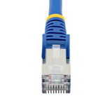 StarTech.com 6ft CAT6a Ethernet Cable - Blue - Low Smoke Zero Halogen (LSZH) - 10GbE 500MHz 100W PoE++ Snagless RJ-45 w/Strain Reliefs S/FTP Network Patch Cord