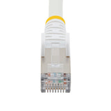 StarTech.com 20ft CAT6a Ethernet Cable - White - Low Smoke Zero Halogen (LSZH) - 10GbE 500MHz 100W PoE++ Snagless RJ-45 w/Strain Reliefs S/FTP Network Patch Cord