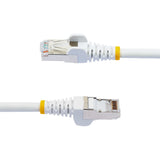 StarTech.com 5ft CAT6a Ethernet Cable - White - Low Smoke Zero Halogen (LSZH) - 10GbE 500MHz 100W PoE++ Snagless RJ-45 w/Strain Reliefs S/FTP Network Patch Cord