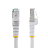 StarTech.com 10ft CAT6a Ethernet Cable - White - Low Smoke Zero Halogen (LSZH) - 10GbE 500MHz 100W PoE++ Snagless RJ-45 w/Strain Reliefs S/FTP Network Patch Cord