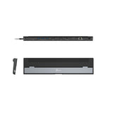 j5create JCD542-N USB-C® Dual HDMI™ Docking Station, includes 2x HDMI ports and 4x USB ports, Grey & Black