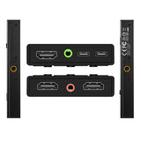 j5create JVA06 Dual HDMI™ Video Capture Card, 1920*1080 Video Capture Resolution, 3 x HDMI ports and 2 x USB ports, Black