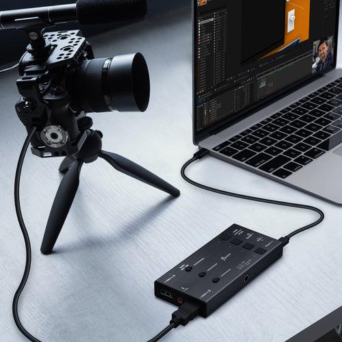 j5create JVA06 Dual HDMI™ Video Capture Card, 1920*1080 Video Capture Resolution, 3 x HDMI ports and 2 x USB ports, Black