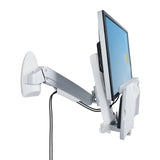 StarTech.com Wall Mount Workstation, Full Motion Sit Stand Desk w/ Height Adjustable VESA Monitor Arm & Keyboard Tray, Ergonomic Wall Mounted Computer Workstation, Single 27"/34" Display - TAA