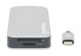 Manhattan USB-C Dock/Hub with Card Reader, Ports (x6): Ethernet, HDMI, USB-A (x3) and USB-C, With Power Delivery (100W) to USB-C Port (Note additional USB-C wall charger and USB-C cable needed), Universal for all devices, Cable 15cm, Aluminium...