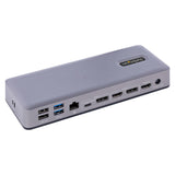 StarTech.com USB-C Docking Station - Multi Monitor HDMI/DP/DP Alt Mode USB-C Dock - 3x 4K30 / 2x 4K60 - 7-Port USB Hub - 60W Power Delivery - GbE - 3.5mm Audio - Works With Chromebook certified - TAA