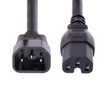 StarTech.com 10ft (3m) Heavy Duty Extension Cord, C14 to C15 Extension Cord, 15A 125V, 14AWG, Heavy Gauge Power Extension Cable, Heavy Duty AC Power Cord