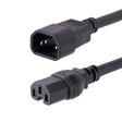 StarTech.com 10ft (3m) Heavy Duty Extension Cord, C14 to C15 Extension Cord, 15A 125V, 14AWG, Heavy Gauge Power Extension Cable, Heavy Duty AC Power Cord