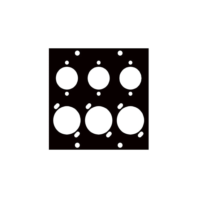 Middle Atlantic UCP Module with Six Mixed Gender XLR Punchouts