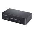 StarTech.com 2-Port USB-C KVM Switch, Single 4K 60Hz DisplayPort Monitor, 3.5mm Audio, 6x USB Hub Ports, Hot Key Switching, Thunderbolt 3/4 Compatible - TAA