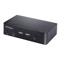 StarTech.com 2-Port USB-C KVM Switch, Single 4K 60Hz DisplayPort Monitor, 3.5mm Audio, 6x USB Hub Ports, Hot Key Switching, Thunderbolt 3/4 Compatible - TAA