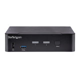 StarTech.com 2-Port USB-C KVM Switch, Single 4K 60Hz DisplayPort Monitor, 3.5mm Audio, 6x USB Hub Ports, Hot Key Switching, Thunderbolt 3/4 Compatible - TAA