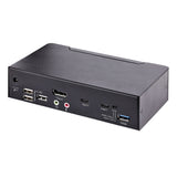 StarTech.com 2-Port USB-C KVM Switch, Single 4K 60Hz DisplayPort Monitor, 3.5mm Audio, 6x USB Hub Ports, Hot Key Switching, Thunderbolt 3/4 Compatible - TAA