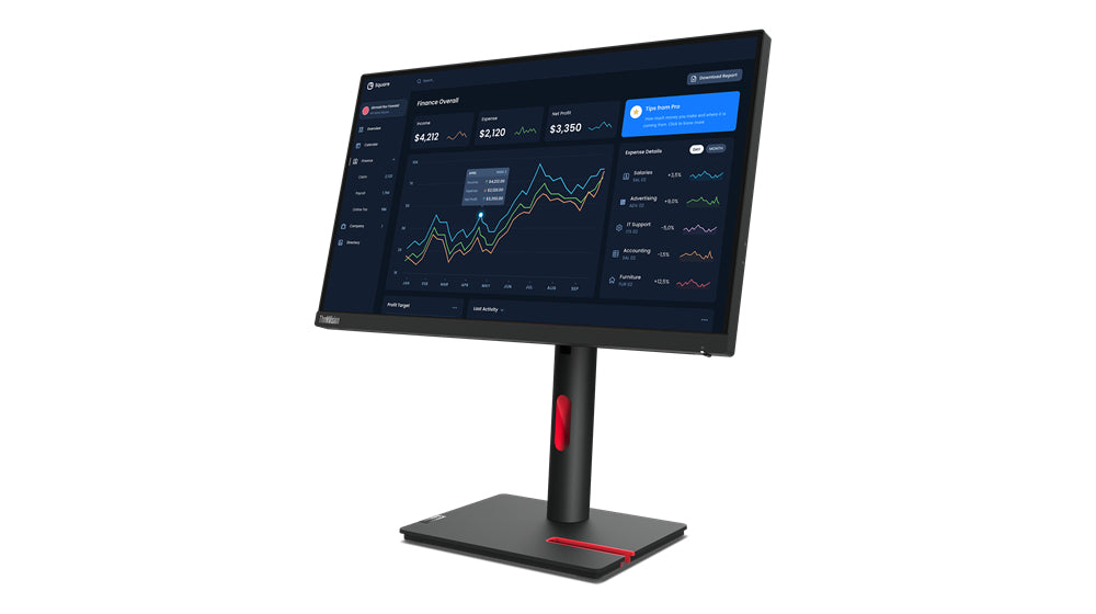 Lenovo ThinkVision T23i-30 computer monitor 58.4 cm (23") 1920 x 1080 pixels Full HD LED Black