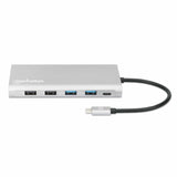 Manhattan USB-C Dock/Hub with Card Reader and MST, Ports (x10): Ethernet, 4K HDMI (X3), USB-A (x3) and USB-C (x2), With Power Delivery (100W) to 1x USB-C Port (USB-C wall charger/ cable needed), MST = Multi-Stream Transport, Universal for all devices