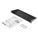 StarTech.com 1U Server Rack Shelf, Universal Rack Mount Cantilever Tray for 19" Network Equipment Rack/Cabinet, Heavy Duty Steel, Weight Capacity 33lb/15kg, 7in (18cm) Deep