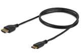 StarTech.com 3ft (91cm) Mini HDMI to HDMI Cable with Ethernet - 4K 30Hz High Speed Slim Mini HDMI to HDMI Adapter Cable - Mini HDMI Type-C Device to HDMI Monitor/Display - Video Converter Cord